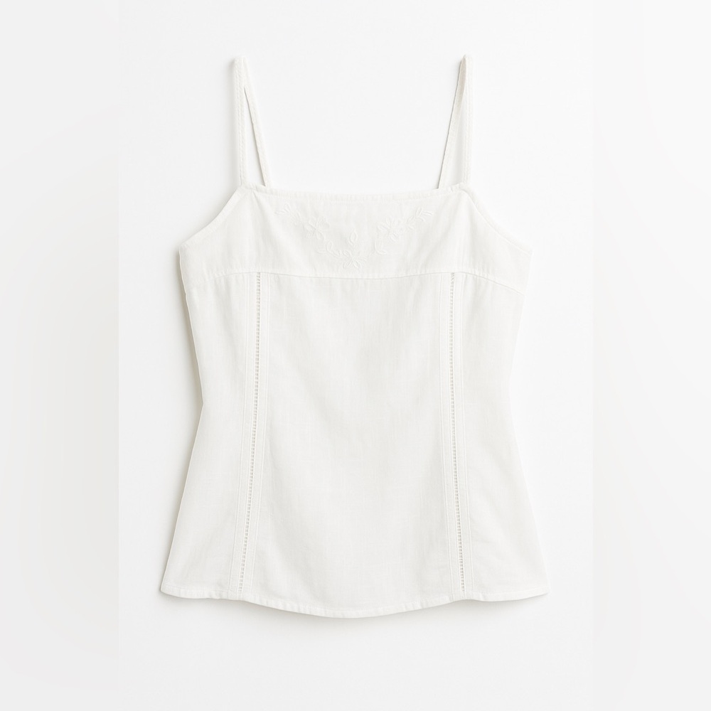 Uniti Casuals White Cotton Cami Tank Top 🤍✨ Boho • Lightweight • Summer Staple